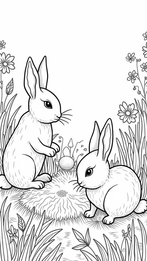 rabbit coloring pages for adults